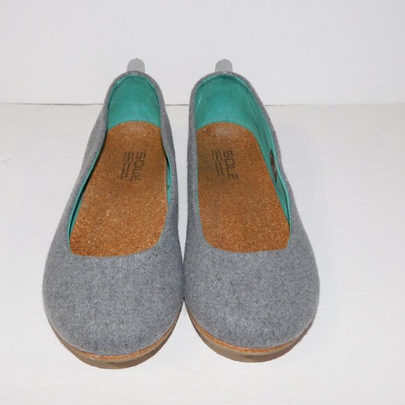 SOLE District by ReCork Grace Carbon Negative Gray Shoes Womens 10 Slip on Flats - Picture 2 of 10